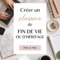 Femme organisant un dossier d'héritage pour sa famille dans un cadre chaleureux.