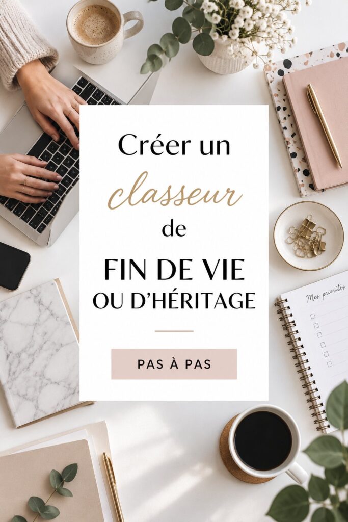 Femme organisant un dossier d'héritage pour sa famille dans un cadre chaleureux.