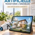 Un agent immobilier utilisant un logiciel d'intelligence artificielle pour analyser des données