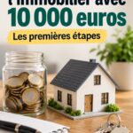 Femme examinant des options d'investissement immobilier avec un budget de 10 000 €
