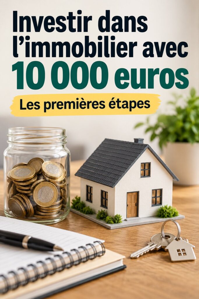 Femme examinant des options d'investissement immobilier avec un budget de 10 000 €