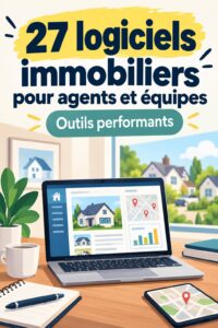 Logos de divers logiciels immobiliers sur un fond coloré, représentant l'innovation dans le secteur