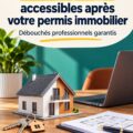 Femme souriante explorant des carrières en immobilier après sa licence.