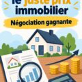 Offre immobilière détaillée sur une table avec une vue d'un appartement