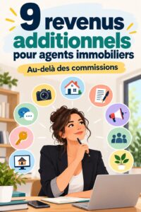 Agent immobilier souriant tenant un livret d'idées de revenus