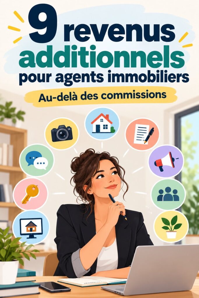 Agent immobilier souriant tenant un livret d'idées de revenus