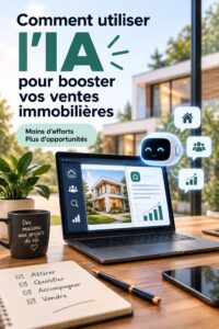 Agent immobilier utilisant un logiciel d'intelligence artificielle pour effectuer des ventes.