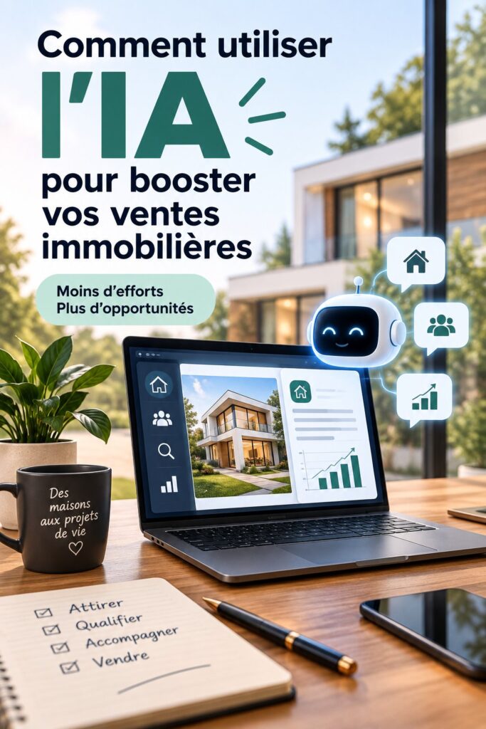 Agent immobilier utilisant un logiciel d'intelligence artificielle pour effectuer des ventes.
