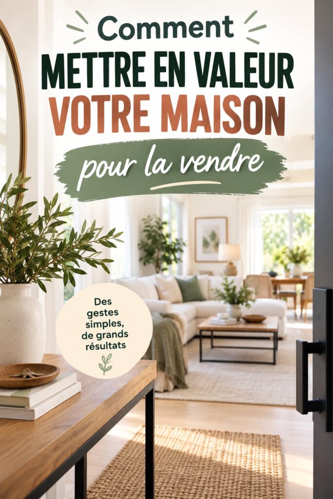 Maison bien mise en scène pour la vente, avec décor moderne et accueillant.