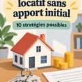 Femme heureuse tenant des clés d'un logement locatif qu'elle vient d'acheter sans apport financier.