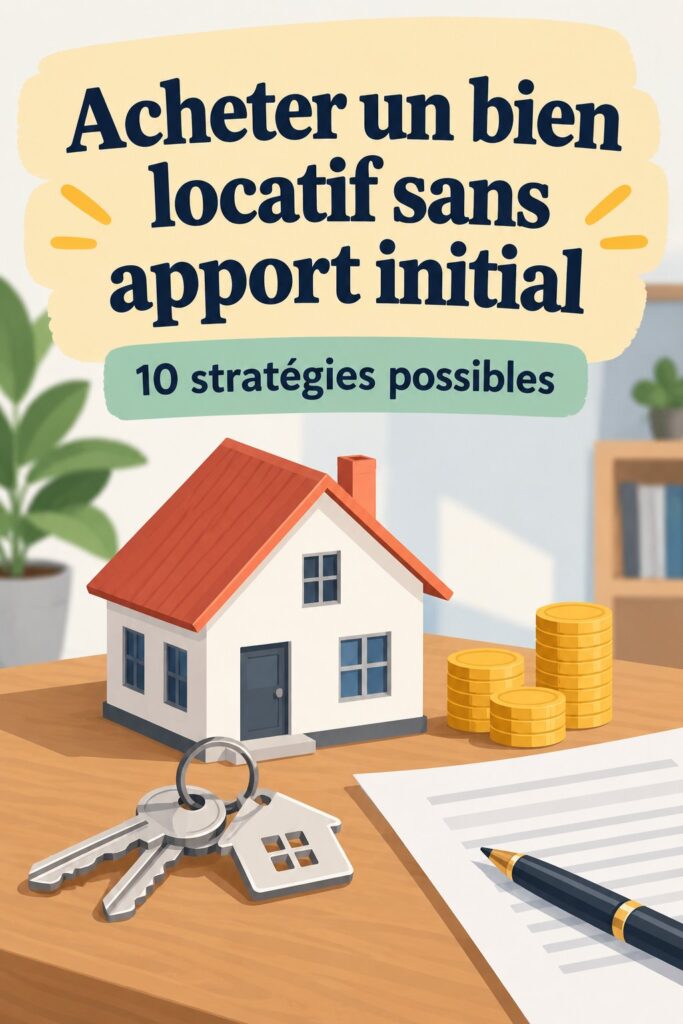 Femme heureuse tenant des clés d'un logement locatif qu'elle vient d'acheter sans apport financier.