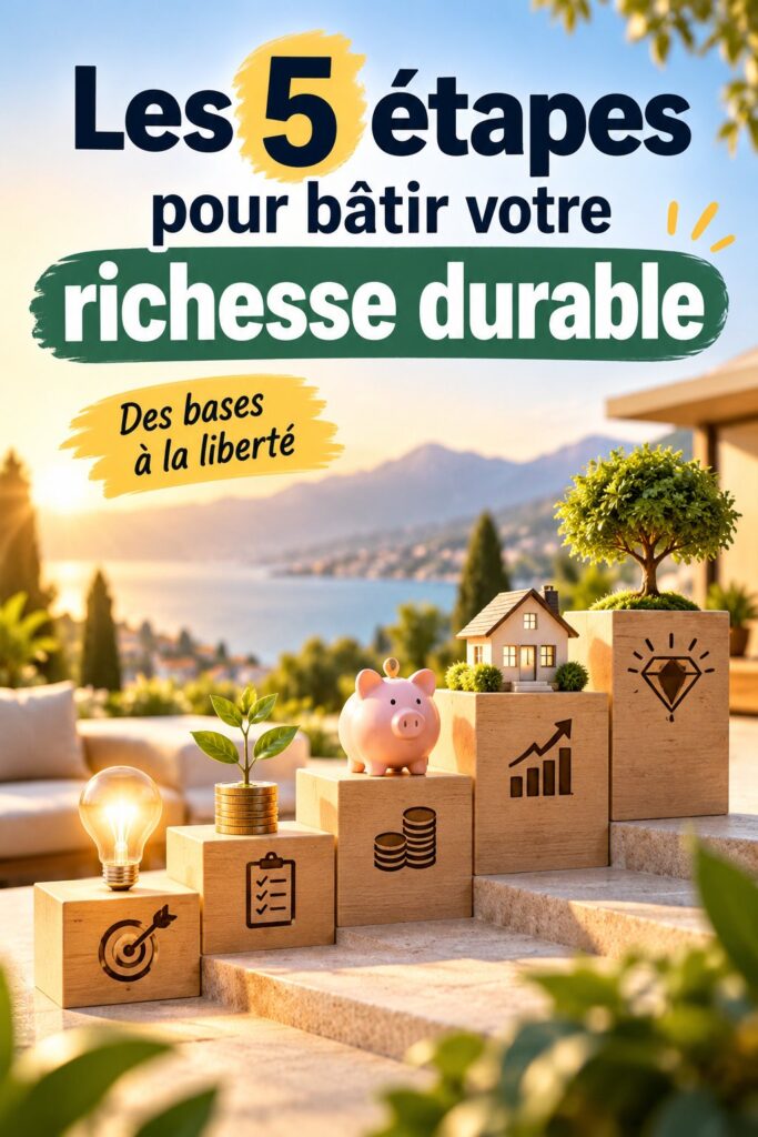 Une femme souriante travaillant sur un plan financier pour bâtir sa richesse durable