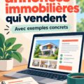 Une image représentant une belle maison avec une annonce immobilière créative. Mot-clé : description immobilière.