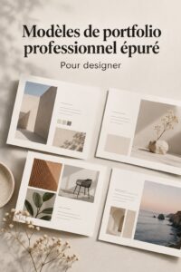 Portfolio immobilier attirant et professionnel sur un bureau
