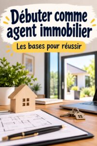 Une femme agent immobilier souriante présentant une maison à des clients potentiels.