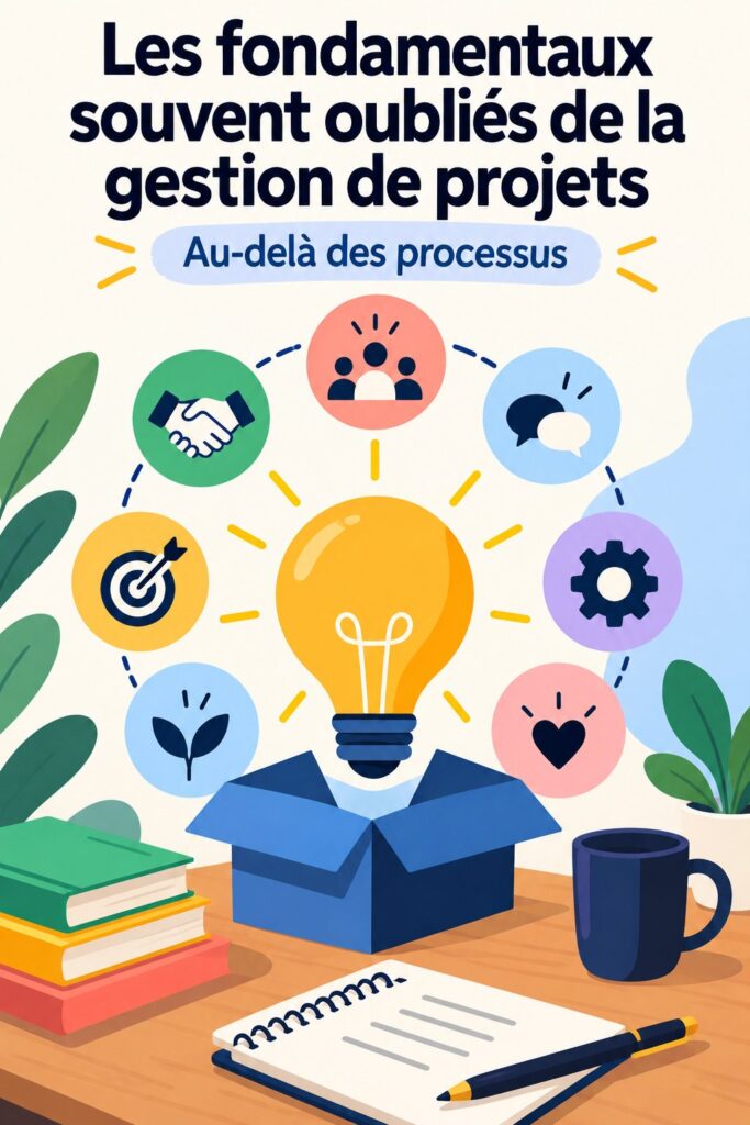 Image illustrant les essentiels de la gestion de projets avec des graphiques et des listes.
