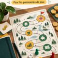 Femme joyeuse gérant son budget avec des outils inspirés de jeux vidéo.