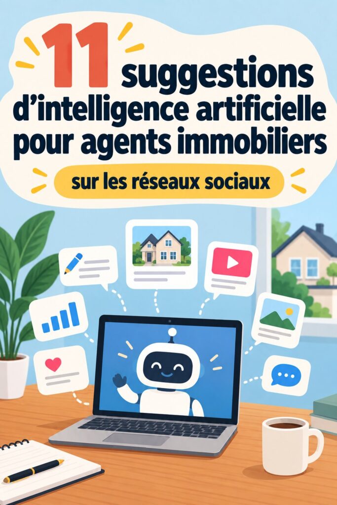 Un agent immobilier utilisant un smartphone pour planifier des posts sur les réseaux sociaux