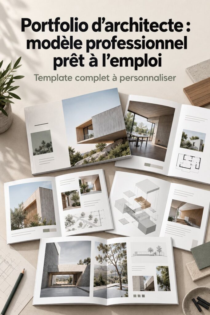 Exemple de modèle de portfolio d'architecte professionnel