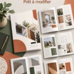 Modèle de portfolio design sous Illustrator, montrant une interface adaptée aux créatifs.
