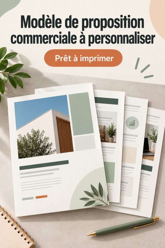 Modèle de proposition commerciale à personnaliser, adapté à l'immobilier