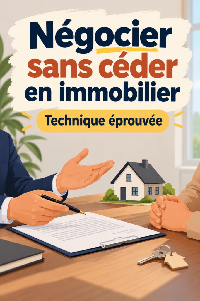 Femme négociant un bien immobilier avec assurance