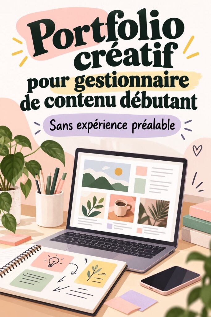 Un screenshot d'un portfolio créatif illustrant des projets de gestion de contenu.