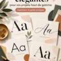 Différentes typographies élégantes présentées sur un arrière-plan raffiné.